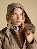 Thumbnail 11 of Joules Women's Rainmore Waterproof Button Through Raincoat - Tweed Check