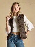 Thumbnail 7 of Joules Women's Braemar Luxe Showerproof Diamond Quilted Gilet - Chocolate Brown