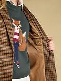 Thumbnail 4 of Joules Women's Albury Jersey Tweed Blazer - Check
