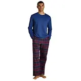 Thumbnail 1 of Joules Men's Dozer Long Pyjama Set - Navy / Burgundy