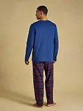 Thumbnail 2 of Joules Men's Dozer Long Pyjama Set - Navy / Burgundy