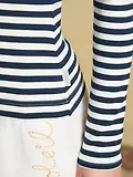 Thumbnail 7 of Joules Women's Sophie Long Sleeve Ribbed Fitted T-Shirt - Navy Striped