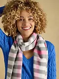 Thumbnail 5 of Joules Women's Langtree Scarf - Pink / Grey Gingham