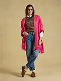 Thumbnail 3 of Joules Women's Oversized Blanket Scarf - Pink
