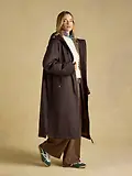 Thumbnail 11 of Joules Women's Coverall Oversized Fleece Lined Waterproof Coat - Chocolate Brown
