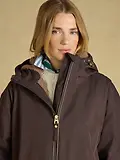 Thumbnail 13 of Joules Women's Coverall Oversized Fleece Lined Waterproof Coat - Chocolate Brown