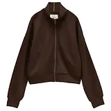 Thumbnail 1 of Joules Women's Soft Full Zip Funnel Neck Sweatshirt - Chocolate Brown