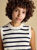 Thumbnail 4 of Joules Women's Holly Knitted Vest - Cream & Navy Striped