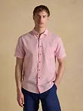 Thumbnail 2 of Joules Men's Linen Blend Short Sleeve Shirt - Pink