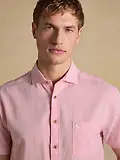 Thumbnail 5 of Joules Men's Linen Blend Short Sleeve Shirt - Pink