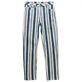 Thumbnail 1 of Joules Women's Straight Fit Mid Rise Jeans - Blue Striped