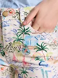 Thumbnail 5 of Joules Women's Straight Fit Slim Mid Rise Jeans - Coastal Scene Print
