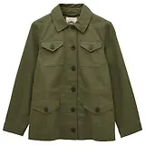 Thumbnail 1 of Joules Women's Twyford Lightweight Utility Jacket with Adjustable Waist - Khaki Green