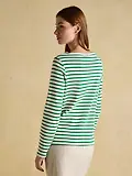 Thumbnail 3 of Joules Women's Christmas Harbour Boat Neck Breton Top - Green/White Bauble