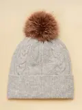 Thumbnail 2 of Joules Women's Cable Bobble Hat - Grey