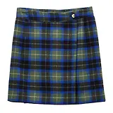 Thumbnail 1 of Joules Women's Wrenley Wrap Skirt - Green Check