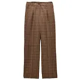 Thumbnail 1 of Joules Women's Foxley Wool Rich Wide Leg Tweed Trousers - Brown Check Erica Tweed