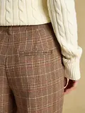 Thumbnail 6 of Joules Women's Foxley Wool Rich Wide Leg Tweed Trousers - Brown Check Erica Tweed