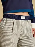 Thumbnail 9 of Joules Women's Flannel Hallie Pull-On Trousers - Navy Stripe