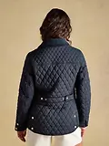 Thumbnail 3 of Joules Women's Highclere Showerproof Diamond Quilted Jacket - Navy