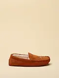 Thumbnail 3 of Joules Men's Moccasin Embroidered Slippers - Tan Brown