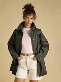 Thumbnail 9 of Joules Women's Rainmore Raincoat - Khaki Green