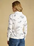 Thumbnail 3 of Joules Women's Charlotte Cotton Rich Printed Jersey Shirt - White Western