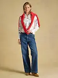 Thumbnail 6 of Joules Women's Charlotte Cotton Rich Printed Jersey Shirt - White Western