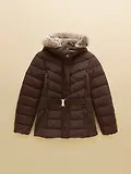 Thumbnail 14 of Joules Women's Aspen Showerproof Padded Coat with Faux Fur Hood - Chocolate Brown