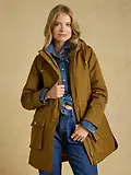 Thumbnail 4 of Joules Women's Evercosy Borg Lined Waterproof Raincoat With Hood - Tan Brown