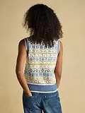 Thumbnail 3 of Joules Women's Birds & Bees Knitted Crew Neck Vest - Cream/Blue