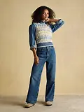 Thumbnail 7 of Joules Women's Birds & Bees Knitted Crew Neck Vest - Cream/Blue