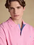 Thumbnail 7 of Joules Men's Woody Cotton Pique Short Sleeve Polo Shirt - Light Pink