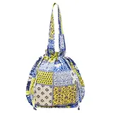 Thumbnail 1 of Joules Women's Nella Quilted Tote Bag - Yellow Blue Hotch Potch