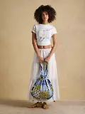 Thumbnail 3 of Joules Women's Nella Quilted Tote Bag - Yellow Blue Hotch Potch