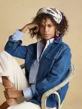 Thumbnail 4 of Joules Women's Elsie Square 100% Silk Scarf - Cream Navy Equestrian