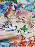 Thumbnail 7 of Joules Women's Bloomfield Square 100% Silk Scarf - Amalfi Scene