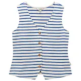 Thumbnail 1 of Joules Women's Premium Ribbed Jersey 100% Cotton Waistcoat - Blue Stripe