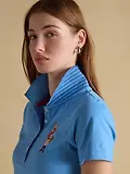 Thumbnail 8 of Joules Women's Jonty Fox Slim Fit Cotton Pique Polo Shirt - Blue