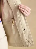 Thumbnail 8 of Joules Women's Twyford Lightweight Utility Jacket with Adjustable Waist - Stone