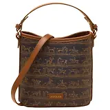Thumbnail 1 of Joules Women's Bucket Bag - Navy & Brown Horse Print