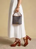 Thumbnail 7 of Joules Women's Bucket Bag - Navy & Brown Horse Print