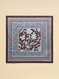 Thumbnail 5 of Joules Women's Bloomfield Silk Square Scarf - Blue / Brown Floral