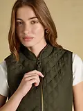 Thumbnail 7 of Joules Women's Minx Showerproof Diamond Quilted Gilet - Rosemary Green