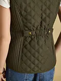 Thumbnail 10 of Joules Women's Minx Showerproof Diamond Quilted Gilet - Rosemary Green