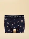 Thumbnail 2 of Joules Men's Piste Again Cotton Jersey Boxer Shorts 2 Pack - Cream/Navy