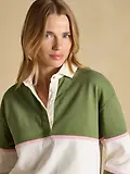 Thumbnail 7 of Joules Women's Long Sleeve Cotton Collared Rugby Deckshirt - Green Striped