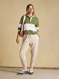 Thumbnail 9 of Joules Women's Long Sleeve Cotton Collared Rugby Deckshirt - Green Striped