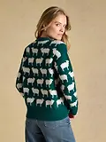 Thumbnail 3 of Joules Women's Oh Flock It Sheep Icon Crew Neck Knitted Jumper - Green