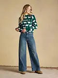 Thumbnail 7 of Joules Women's Oh Flock It Sheep Icon Crew Neck Knitted Jumper - Green